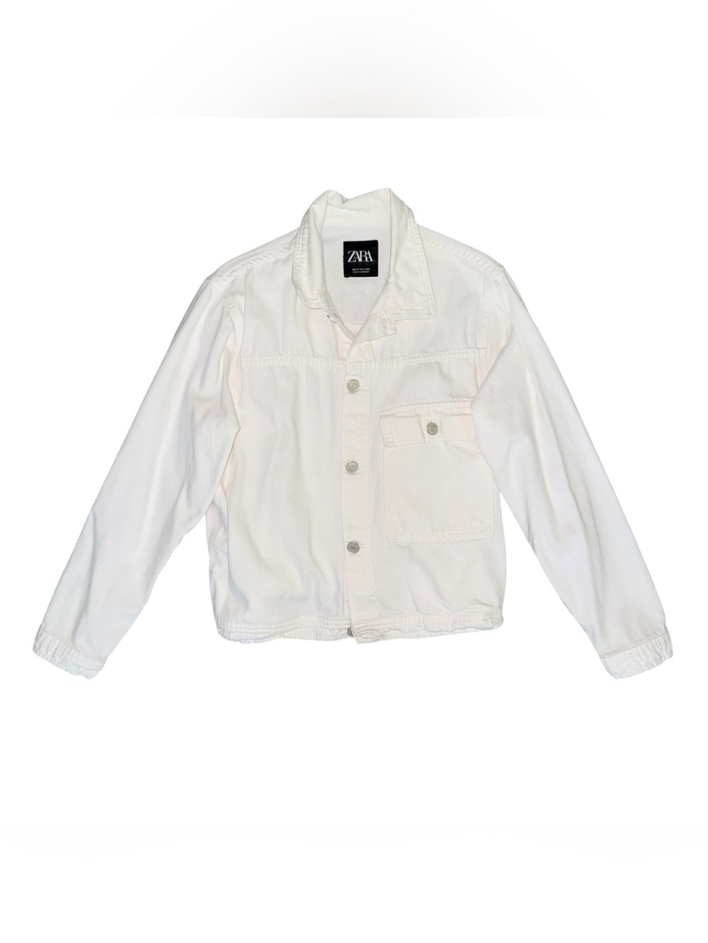 Zara White Denim Jacket